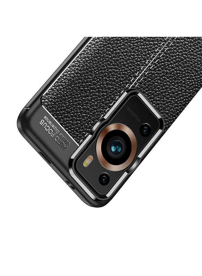 زبون جراب لهاتف Huawei P60 مصنوع من مادة TPU المقاومة للصدمات وملمس الليتشي - Image 5