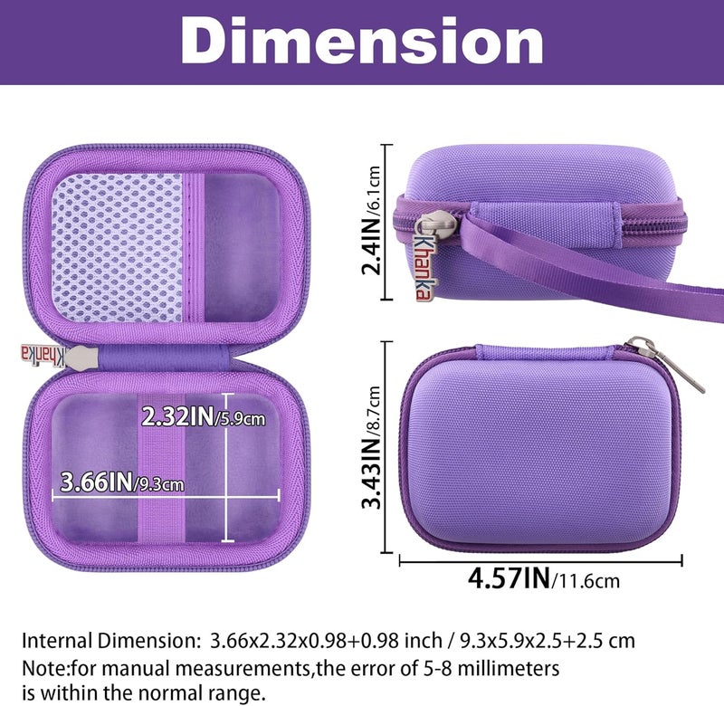 Khanka for Anker Nano Power Bank, 10,000 mAh 45W (‎A1638) Powerbank Hard Travel Case, Storage Box for Anker Nano 45W Max Compact Battery, Case Only (Purple) - Image 4