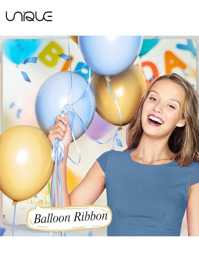 Unique 500 Yards Light Blue Curling Ribbon - Balloon Ribbon - Balloon String for Art&Craft Decor - Gift Wrapping,Ribbons and Bows for New Year Birthday Gifts Graduation Supplies (5mm Wide) - Image 5