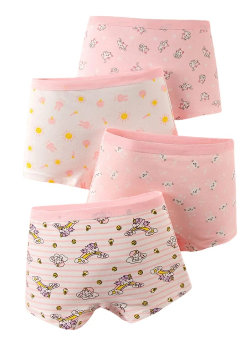 بيبي كلو Girls Cotton Printed Brief Pack of 4