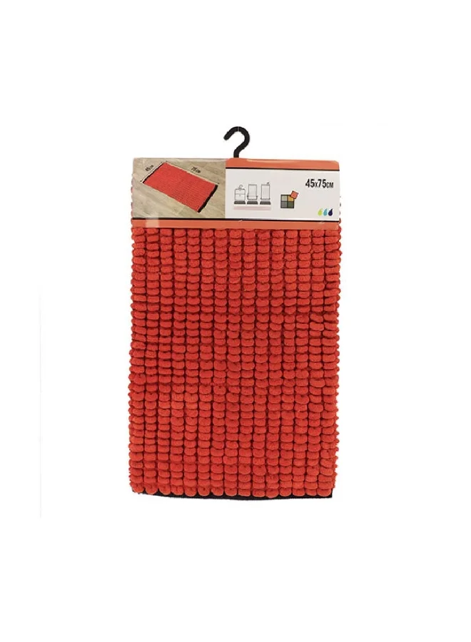 Tendance Bi-Color Cotton Bathroom Mat Sienna and Black 45 x 75 cm AA7751124
