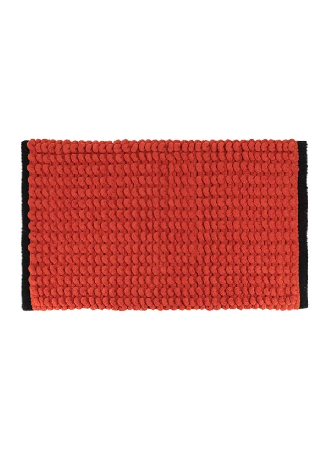 Tendance Bi-Color Cotton Bathroom Mat Sienna and Black 45 x 75 cm AA7751124