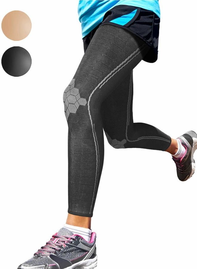 Sparthos Leg Compression Sleeves - Aid in Recovery and Support Active Lifestyle - Innovative Breathable Elastic Blend - Anti Slip, Day & Night Wear - Image 1