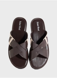 Robert Wood Cross Strap Casual Sandals  - Image 4