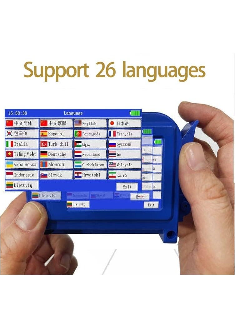 SYOSI Mini Inkjet Printer for All Materials PC11 Plus, 26 Languages and Quick-Drying Ink Cartridge, Portable Pocket Marking Device for Date Time Barcode Logo Qrcode Batch Number Image Icons - Image 2