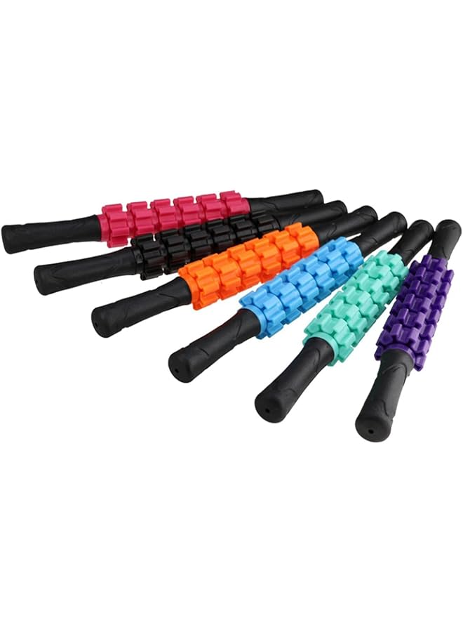 Generic For Arm Workout Tool Muscle Roller Stick Body Massage Roller For Fitness Yoga Legs Arm Six Round Body Massager For Relief (Color : Black) - Image 2