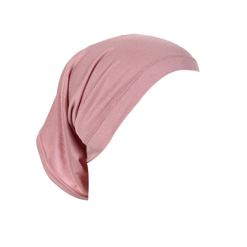 Modal Solid Color Malaysia Beanie Womens Cotton Neck Scarf Cap 22# leather powder 