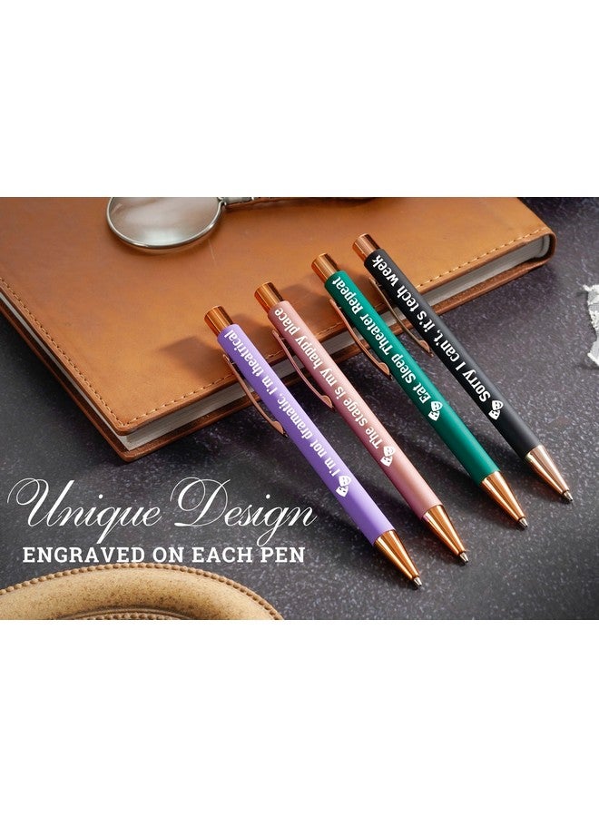 INNObeta Theater Gifts For Women Men, Ballpoint Pen Set Of 4 With Quotes, Musical Broadway Theatre Lover Gift For Friends, Actors - Image 2