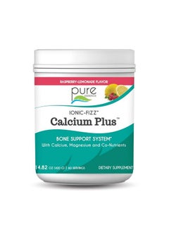 Ionic Fizz Calcium Plus By Pure Essence Perfect Calcium/Magnesium Ratio With Vitamin A B C D And Potassium Strong Bones Raspberry Lemonade 14.82 Oz