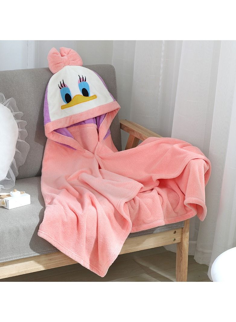 Cartoon Printed With Hood Fine Fiber Cloaks Bath Towels