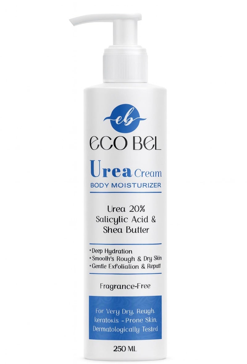 Eco Bel Urea Cream Body Moisturizer with Salicylic Acid, 250 ml