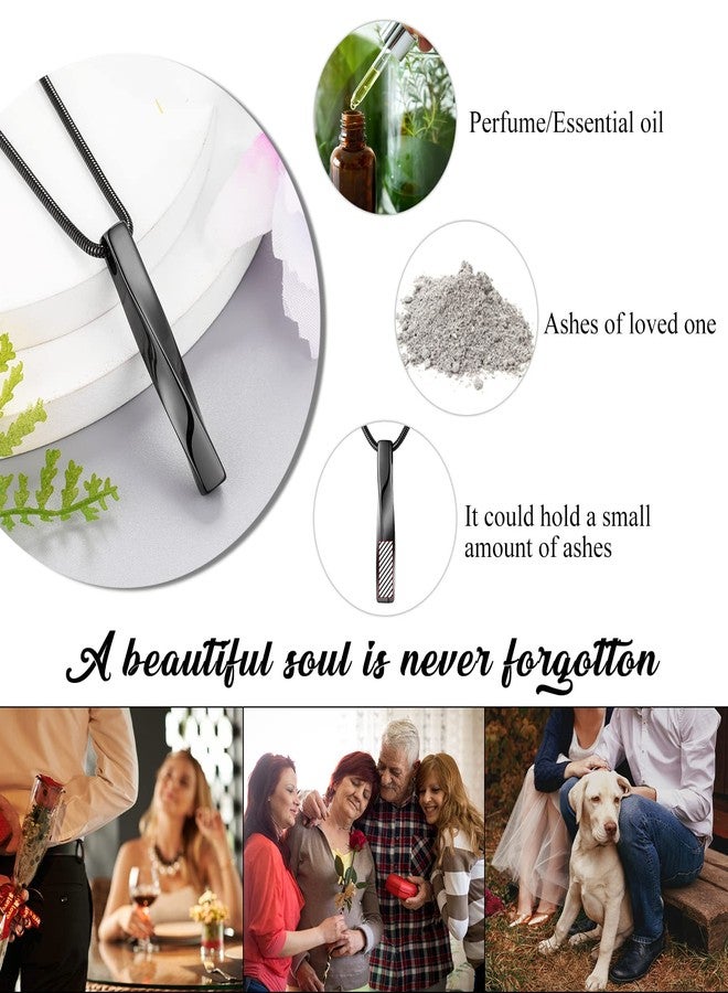 abooxiu 2 PCs Cremation Jewelry for Ashes Twist Bar Urn Necklace for Ashes Cremation Memorial Jewelry Stainless Steel Ashes Jewelry Keepsakes For Women Men - Image 4