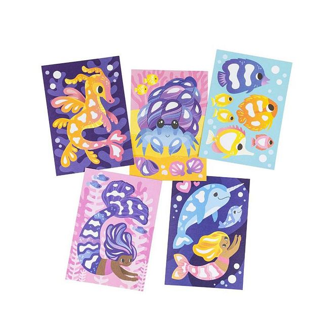 Tiger Tribe Foil Art - Ocean Magic Coloring Set , Underwater Adventure with Mermaids & Sea Creatures , Ages 5+ , Craft Kit with Holographic Foil & Tools - Image 5
