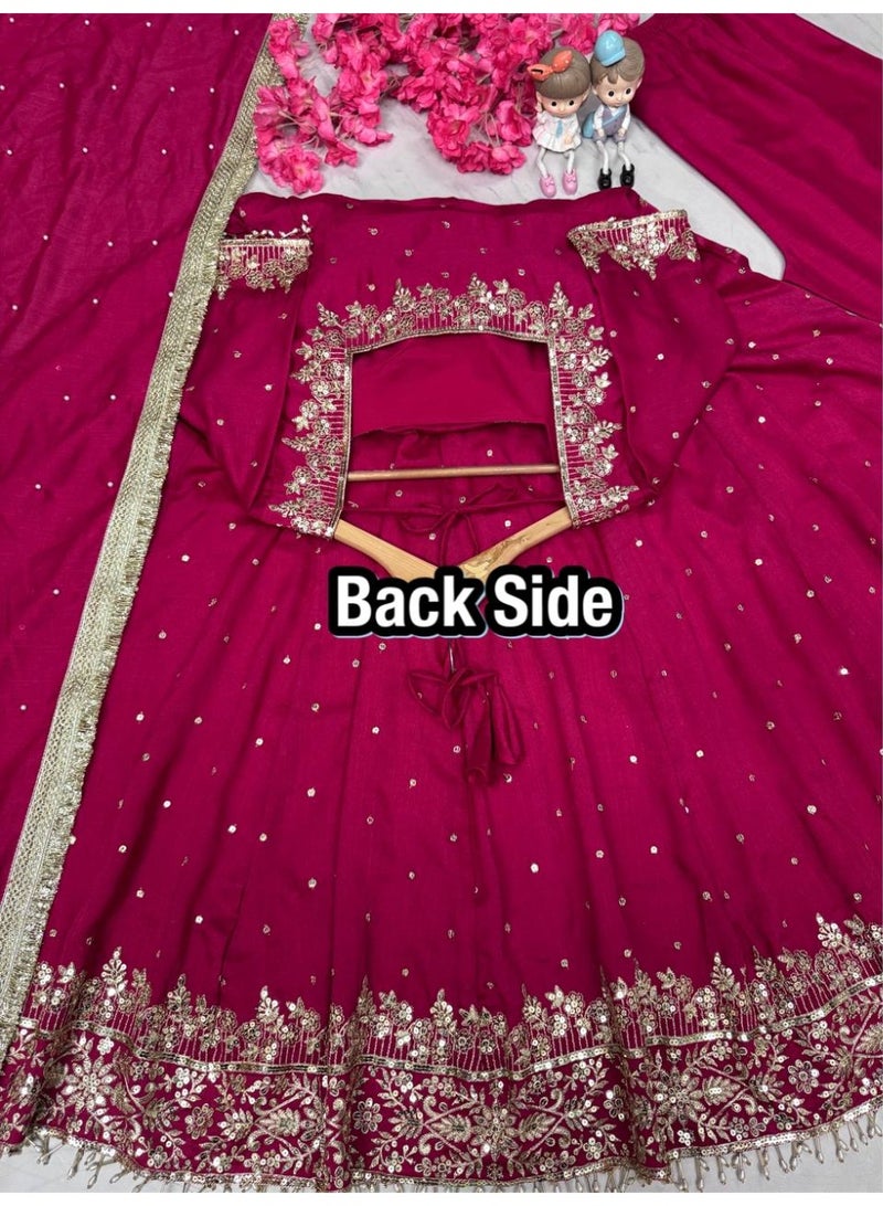 Super Asian Designer Anarkali Gown Set with Palazzo & Dupatta – Premium Embroidery & Fancy Lace Work - Image 5