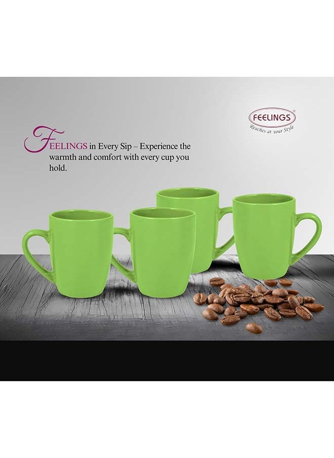 Feelings FEELINGS Stoneware Mug Set of 4 , Green 300ml  - Image 4