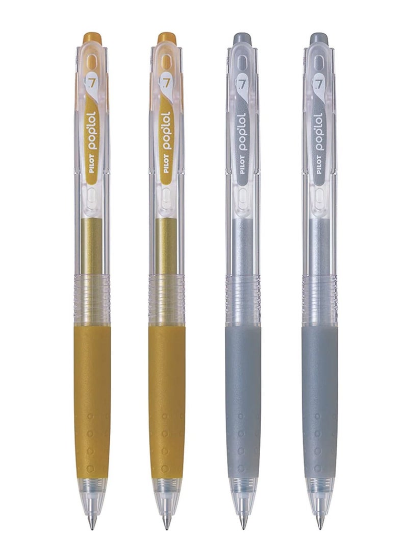 PILOT 4-Piece Gel Ink Roller Pen Multicolour - Image 1