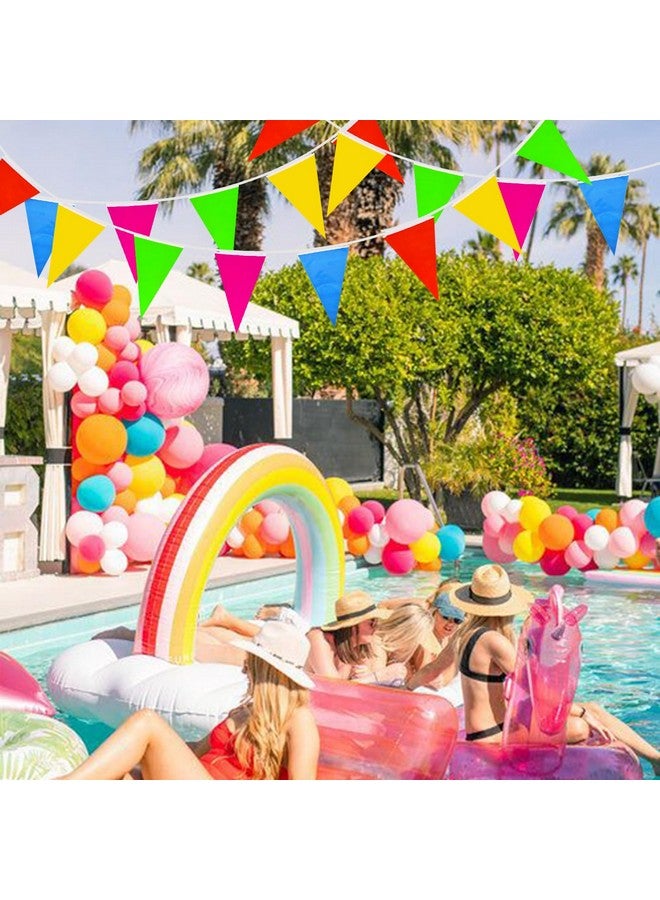 BEISHIDA 200ft 120pcs Colorful Pennant Banner Flags,Reusable Multicolor Bunting String Triangle Flags,Kids Birthday, Garland for Grand Opening,New Year Celebration Supplies,Indoor and Outdoor Events - Image 4