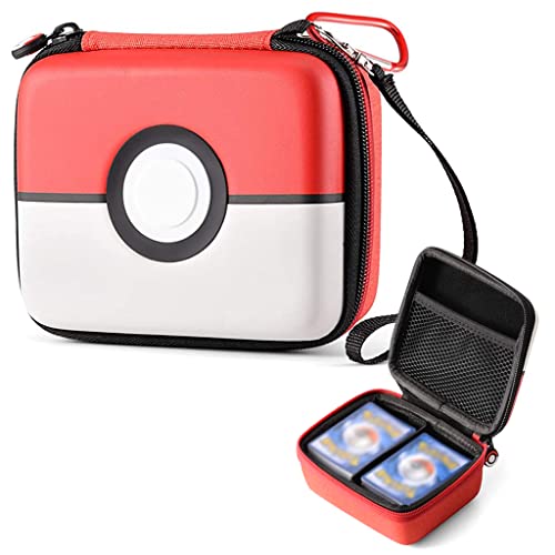 PATPAT® Poke-mon Binder, Poke-mon Cards Album for 200 Poke-mon Cards Cartoon Prints Zipper Bag Trading Card Binder Trading Cards Holder Organizer Bag Game Cards Case Xmas Gifts for Kids Boys Girls Red - Image 1