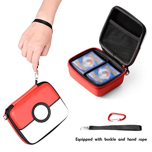 PATPAT® Poke-mon Binder, Poke-mon Cards Album for 200 Poke-mon Cards Cartoon Prints Zipper Bag Trading Card Binder Trading Cards Holder Organizer Bag Game Cards Case Xmas Gifts for Kids Boys Girls Red - Image 5