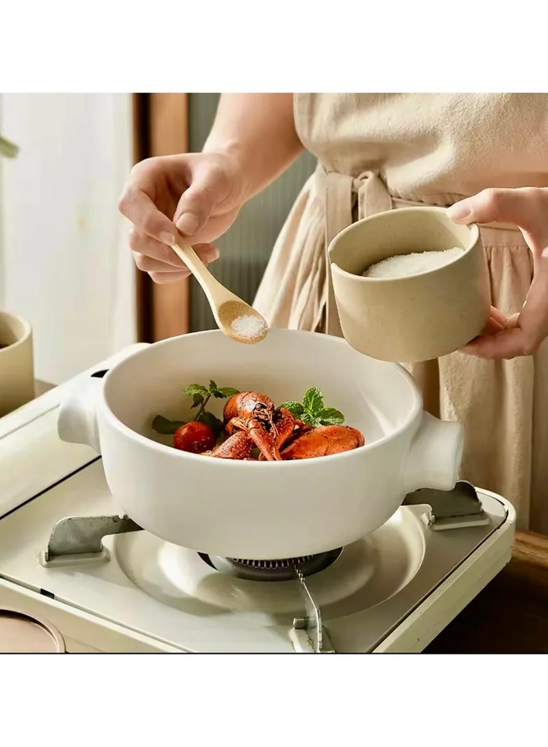 Quesera  Set of 3 CERAMIC  Serving Bowls with Lids and A wooden tray and a spoon, Divided Serving Dishes Removable Snack Bowls for Appetizers, Chips, Fruits, Nuts, Candy, Condiments (Grey)  | Best Price UAE
