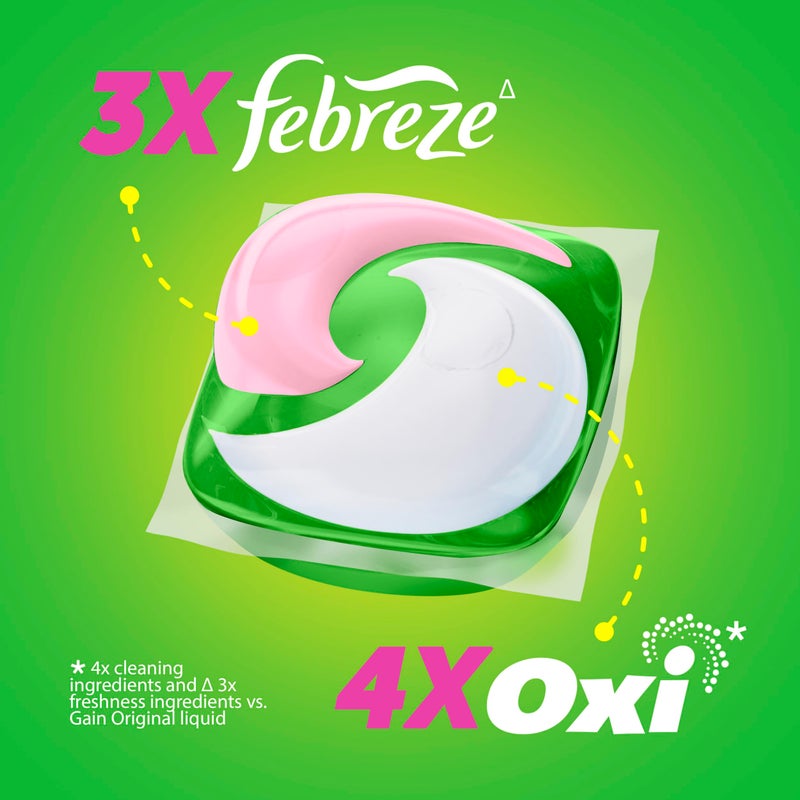 Gain Super Flings Laundry Detergent Pacs, 45 Count, Hibiscus Hula scent, irresistibly clean and fresh washing detergent laundry soap pacs - Image 3