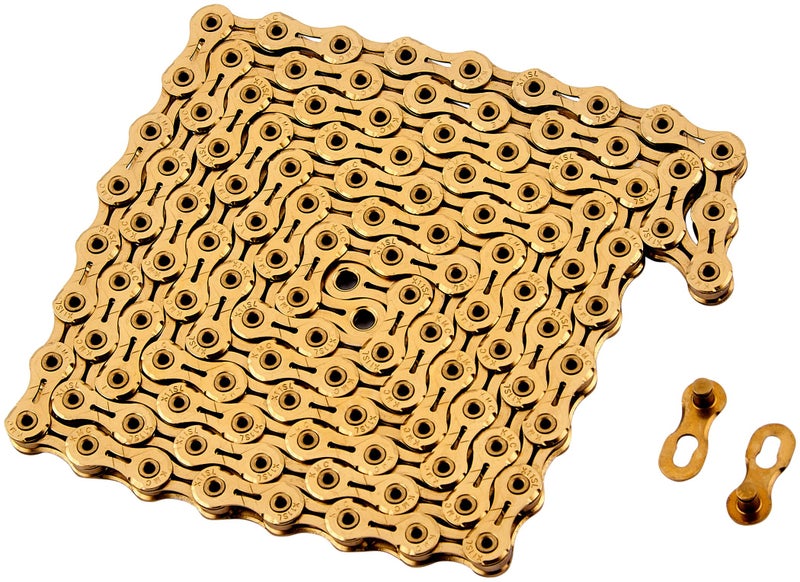 KMC X11SL 11 Speed Chain, Ti-Ni Gold, 118 Link - Image 2