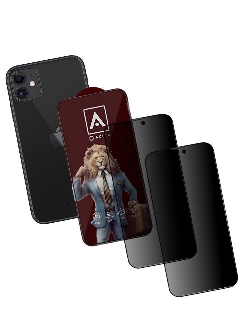 ACLIX 2 Pieces Antistatic ESD Dustproof Premium Quality High Definition Tempered Glass Screen Protector Designed For  iPhone 11 - Image 1