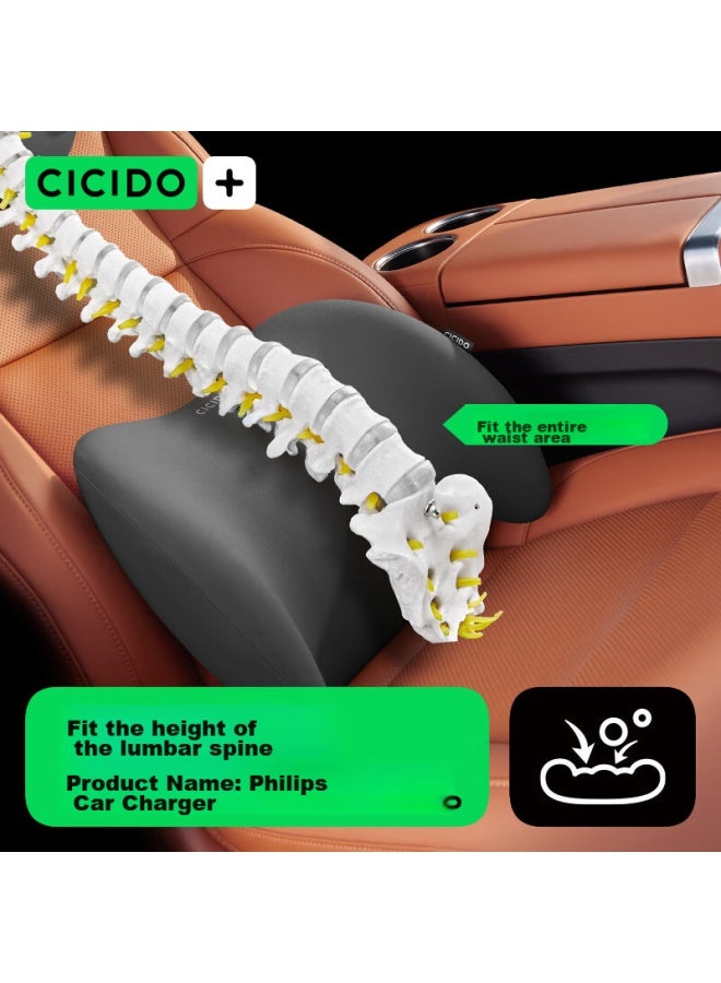 Cicido Car Headrest And Lumbar Support Set, Neck Pillow, Car Cushion, Suitable For Xiaomi Su7 And Tesla - Image 2