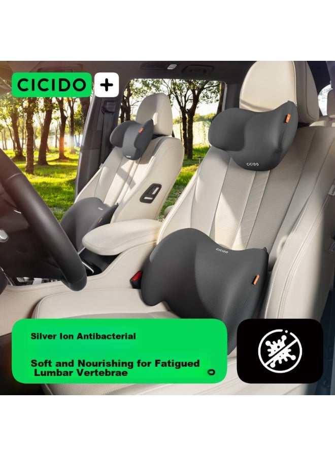 Cicido Car Headrest And Lumbar Support Set, Neck Pillow, Car Cushion, Suitable For Xiaomi Su7 And Tesla - Image 1