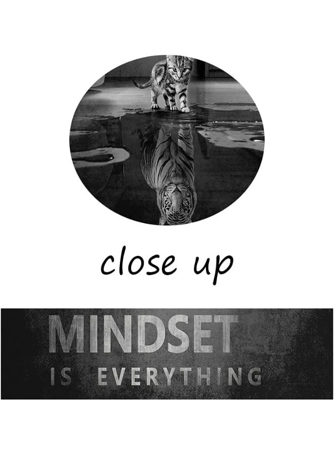 Home Trove Mindset Is Everything Inspirational Positive Quotes Motivational Canvas Office Wall Art Poster Print Artwork Painting Picture For Living Room Bedroom Office Home Decor Framed Ready To Hang-12Â€Wx18Â€H  - Image 5