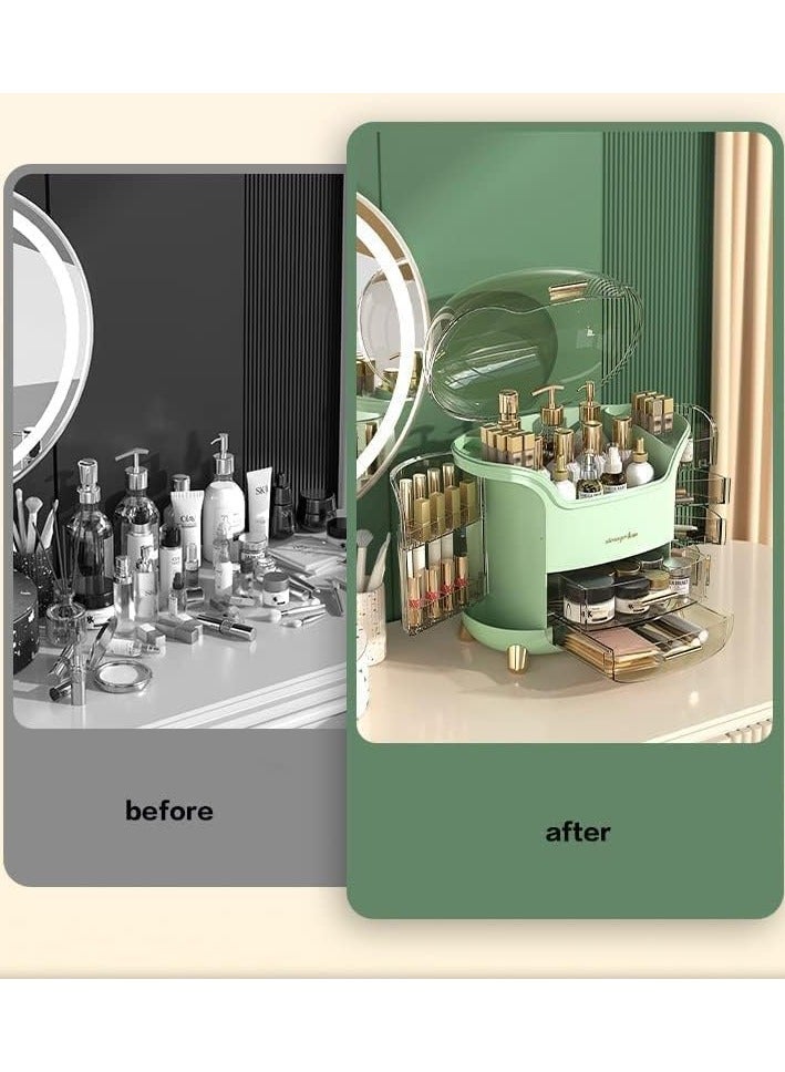LIMOS Vanity Makeup Organizer Portable Cosmetic Storage Display Cases with Drawer and Transparent Lid Dustproof and Waterproof - Image 3