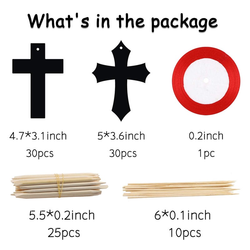 WATINC 60Pcs Scratch Cross Ornaments, Magic Art Color Craft Kit for Kids Scratch Party Favors, Scratch Paper Hanging Tags, Birthday Gifts for Kids, DIY Art Craft Kit for Boys Girls - Image 2