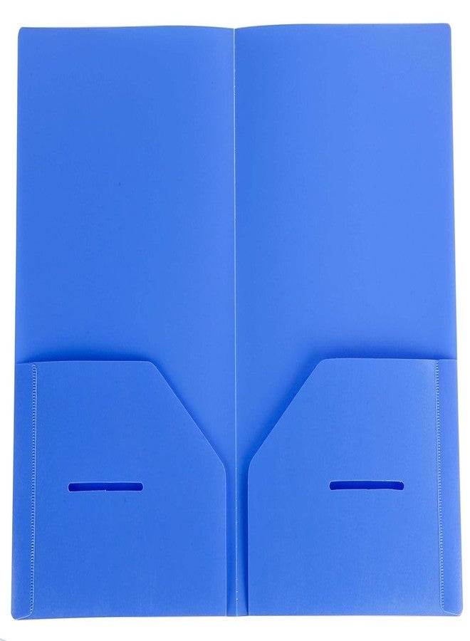 Worldone Twin Pocket PP Presentation Folder for Documents, Ultrasonic Sealing on Pockets for Strength, Flexible Pocket Inside, Best for Short punchless Reports, Blue, Size, A4, Pack of 5 - Image 3