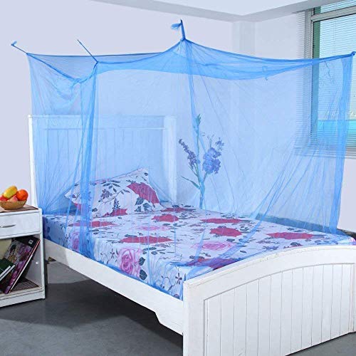 IVAAN Familykart India Single Bed Cotton Edge Traditional Nylon Mosquito Net, 4 X6 ft, Multicolour - Image 1