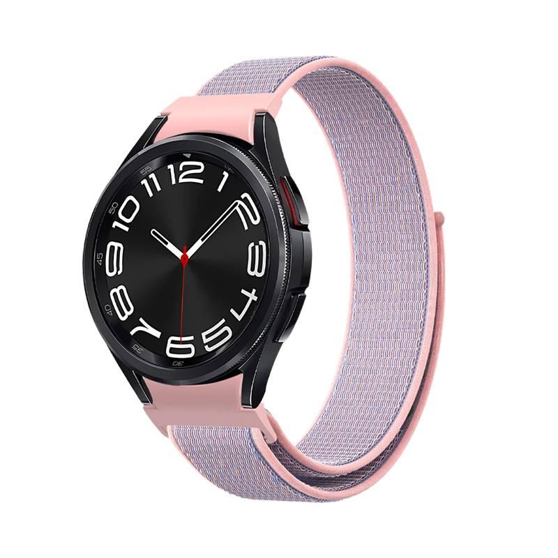 سوار ساعة ذكية سوار نايلون حلقي متوافق مع Samsung Galaxy Watch 6 بملاءمة قابلة للتعديل وحزام بديل باللون أخضر قابل للتعديل - Image 4