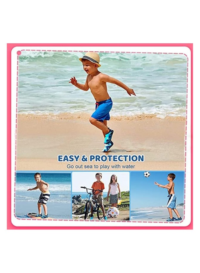 TOMSHOO Boys Water Shoes Girls Beach Socks for Kids Toddler Baby Barefoot Swim Socks, Quick-Dry Non-Slip Aqua Water Sport Shoes for Swimming Pool Water Park Beach  - Image 3