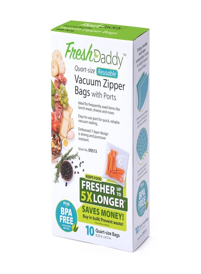 Presto! Presto FreshDaddy™ 09513 Vacuum Zipper Bags with Ports, quart-size - Image 3