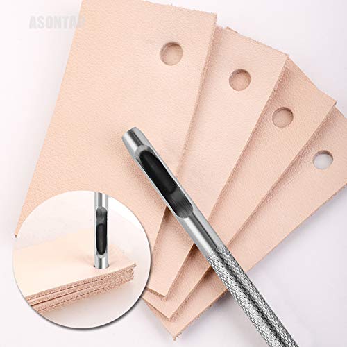 AsonTao 6PCS Hollow Leather Hole Punch Set (1.5mm-4mm) for Belts, Watch Bands, Leather Craft, Round Hole Punch Tool for Belt, DIY, Leatherworking, Repair Tools -ASONTAO - Image 3