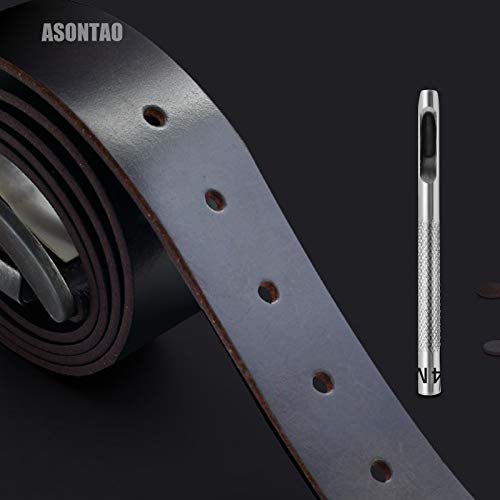 AsonTao 6PCS Hollow Leather Hole Punch Set (1.5mm-4mm) for Belts, Watch Bands, Leather Craft, Round Hole Punch Tool for Belt, DIY, Leatherworking, Repair Tools -ASONTAO - Image 5