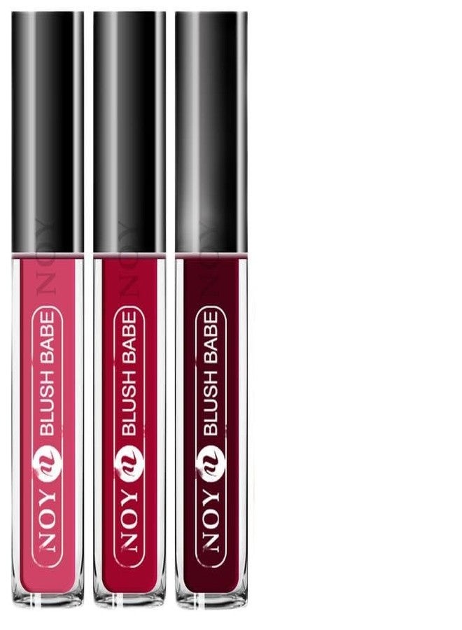 NOY Beautiful Pure Matte Liquid Lipstick - 100% Waterproof & Non-Transfer Peach, Pink, Maroon Colors (Pack Of 3) #YN146 - Image 2