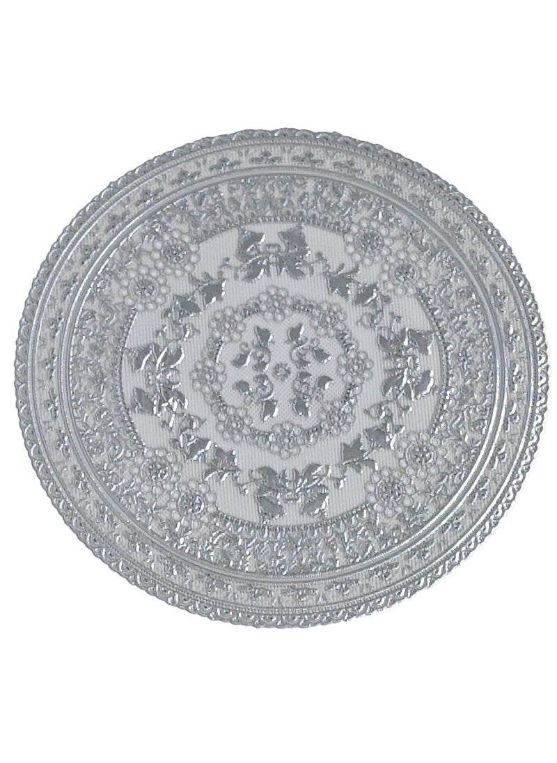 Generic 24-Piece Plastic Doilies Paper silver 15cm  - Image 1