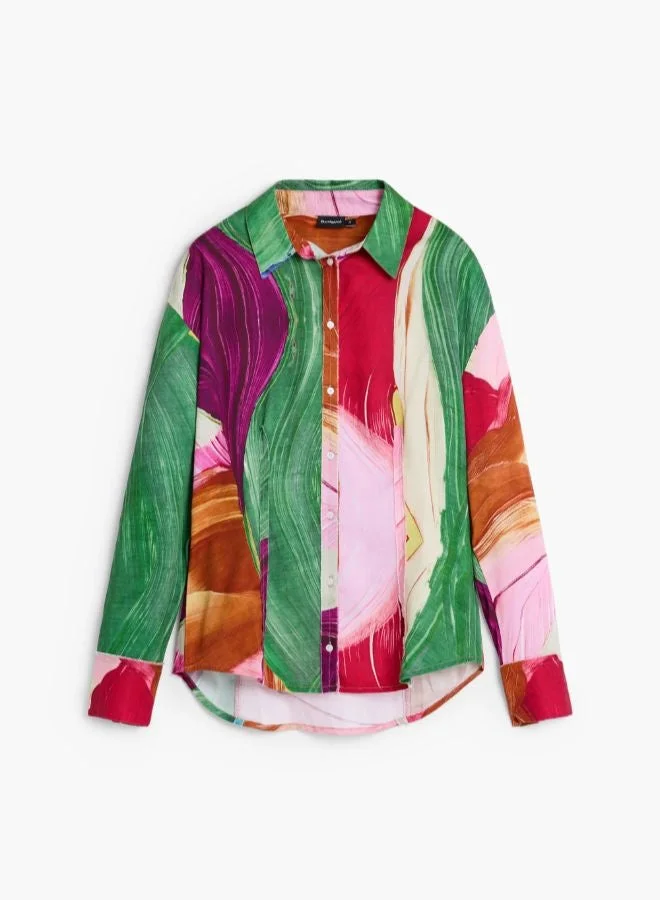 DESIGUAL Multicolour Fitted Printed Shirt for Women | Best Price UAE