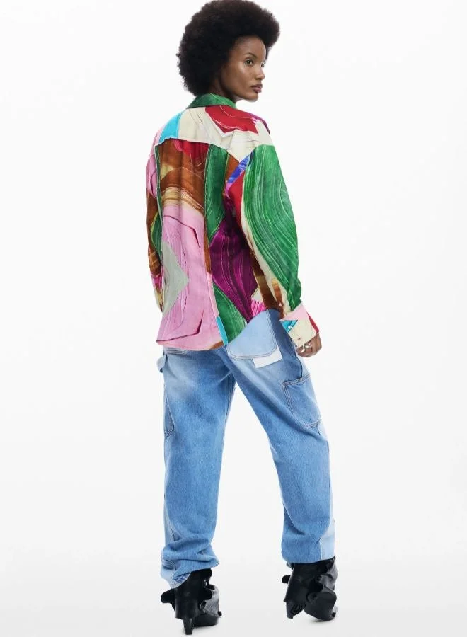 DESIGUAL Multicolour Fitted Printed Shirt for Women | Best Price UAE