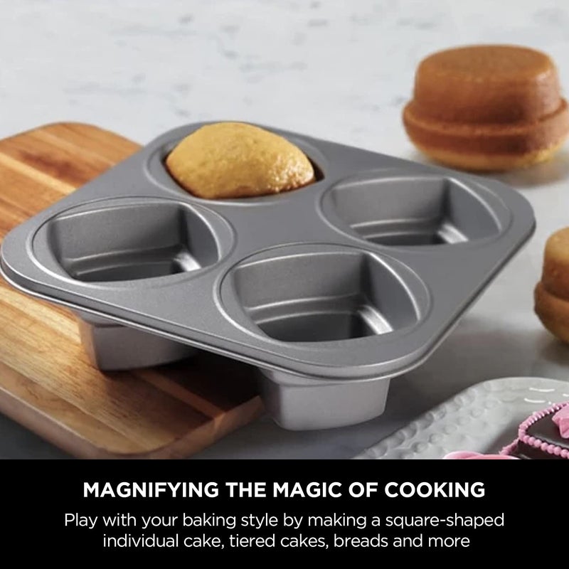 MEYER Meyer Bakemaster NonStick 2Piece Bakeware Set Square Cake pan and a Round Cake pan  - Image 5