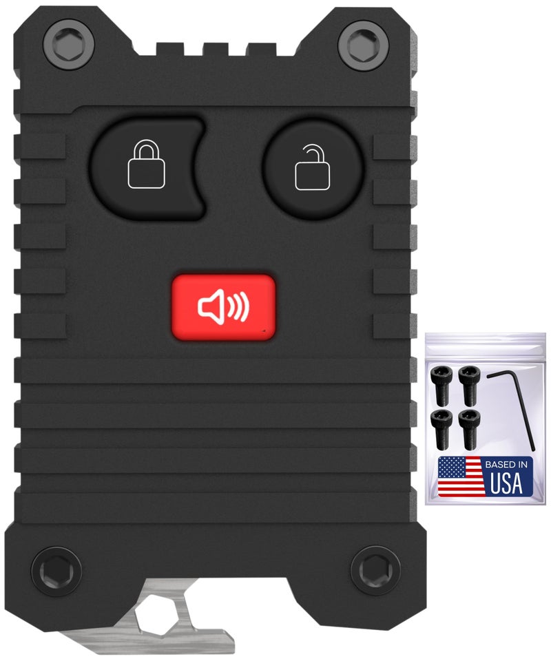 Dubbs Hardware Upgraded Key Fob Case for Ford - 3 & 4 Button Key Cover - Durable Protection - Anti-Slip Grip - Easy Installation - Compatible for Ford F-Series, Explorer, Edge & More (Black Fob, 3 Button) - Image 1