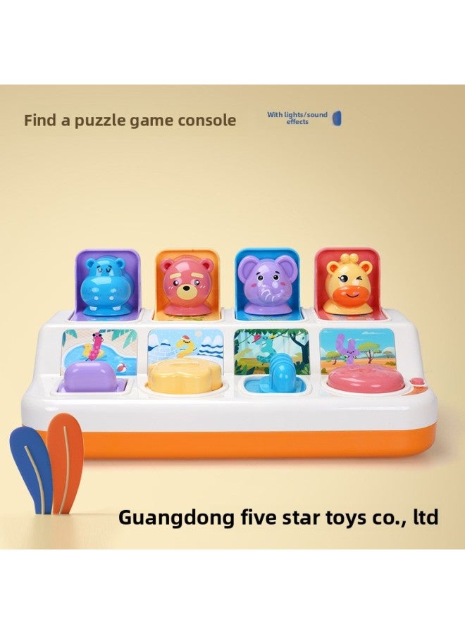 Children's Puzzle Early Education Peekaboo Pop-up Toy Switch Box Treasure Surprise Box Toys For Babies 1-3 Years Old-Color:Light Edition Guo Fucheng 【No Color Box】】 - Image 1