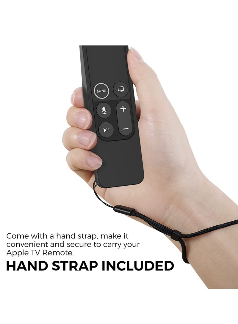 KASTWAVE Protective Case for Apple TV Siri Remote 1st Gen with AirTag Holder, Anti-Slip Durable Silicon Shockproof Rubber Cover, Compatible with 2016 Apple TV HD and 2017 Apple TV 4K [1st Generation] (Black)  - Image 4