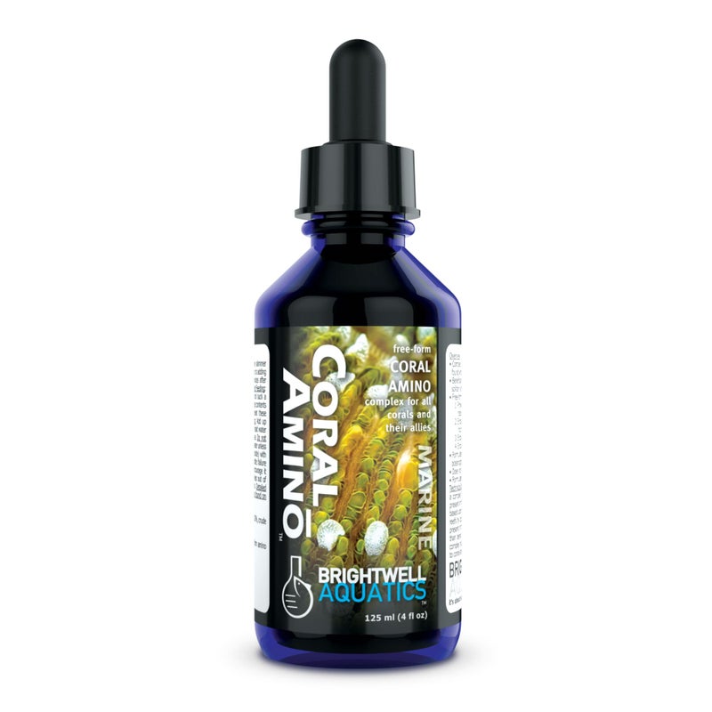 Brightwell Aquatics CoralAmino - Complex of Amino Acids for Corals - Coral Food for Aquarium Coral Growth - Saltwater Aquarium Treatments, 4.22 fl oz - Image 1