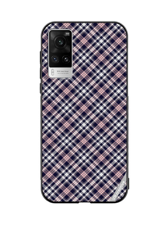 VR CREATIVE Protective Case Cover For Vivo X60 Pro Checkered Design Multicolour - Image 1