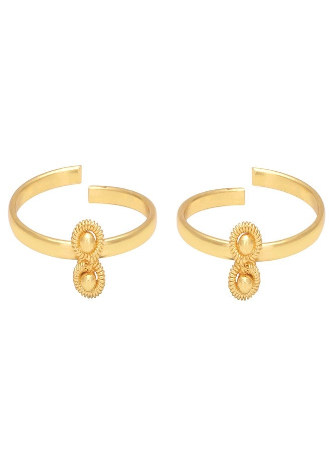 Memoir Gold plated wedding bridal adjustable free size toering jewellery for Women - Image 2